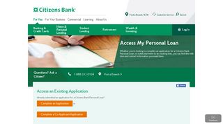 Access My Personal Loans | Citizens Bank