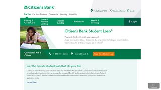 Student Loans | Private Student Loans | Citizens Bank