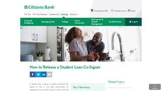 How to Release a Student Loan Co-Signer | Citizens Bank