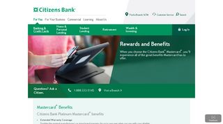 Credit Card Benefits | Citizens Bank