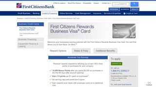 First Citizens Rewards Business Visa Card | First Citizens Bank