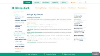 Manage Your Account | Citizens Bank