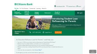 Parent Education Refinance Loans | Get Your Rate Here | Citizens Bank