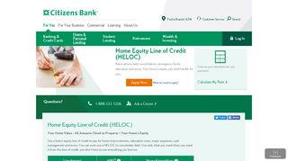 Home Equity Line of Credit (HELOC) | Apply Today | Citizens Bank