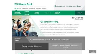 Investing Money | Citizens Bank