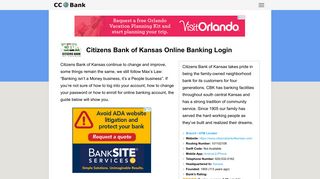 Citizens Bank of Kansas Online Banking Login - CC Bank