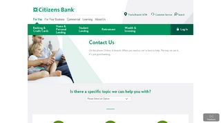 Contact Us Today | Citizens Bank