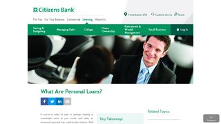 What Are Personal Loans? | Citizens Bank