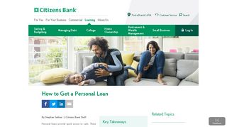 Learn How to Get a Personal Loan | Citizens Bank