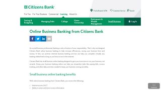 Online Business Banking | Learn More | Citizens Bank