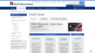 Compare Credit Cards | First Citizens Bank