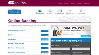 Online Banking - Citizens Business Bank