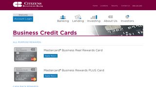 Business Credit Cards - Citizens Business Bank