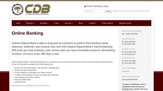 Online Banking - Citizens Deposit Bank