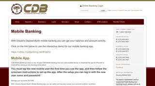 Mobile Banking - Citizens Deposit Bank