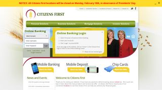Citizens First Bank: Welcome