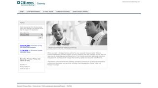 Citizens Commercial Banking Gateway - Home