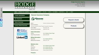 Hanover Insurance Company - Hodge Insurance Agency