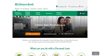 Personal Loans | Get Your Rate in Less Than 2 Mins | Citizens Bank
