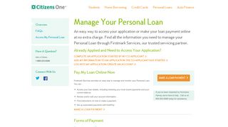 Pay Personal Loan: Access Your Personal Loan | Citizens One