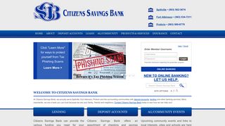 Citizens Savings Bank - Checking and savings accounts and loans at ...