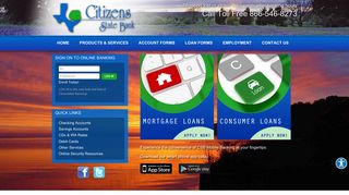 Welcome to Citizens State Bank, Somerville, Texas Online!