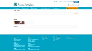 Personal Online Banking - Citizens Trust Bank