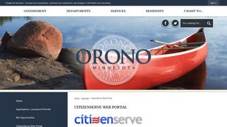 CitizenServe Web Portal | Orono, MN