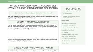 Citizens Property Insurance Login, Bill Payment & Customer Support ...
