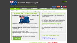 AUSTRALIAN CITIZENSHIP TEST - Online Practice Tests 2019