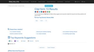 Citpl form 13 Results For Websites Listing - SiteLinks.Info