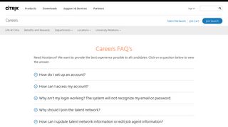 Citrix Careers - FAQ - Citrix