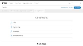 Citrix Careers - University Recruiting - Career Fields - Citrix