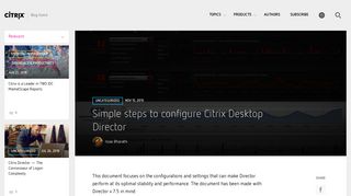 Simple steps to configure Citrix Desktop Director | Citrix Blogs