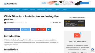Citrix Director - Installation and using the product - TechGenix