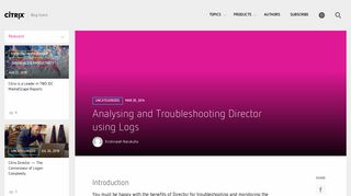 Analysing and Troubleshooting Director using logs | Citrix Blogs
