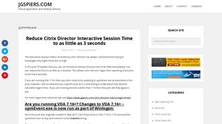 Reduce Citrix Director Interactive Session Time to as little as 3 ...