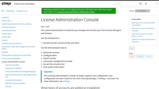 License Administration Console - Citrix Docs