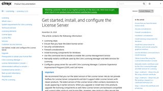 Get started, install, and configure the License Server - Citrix Docs