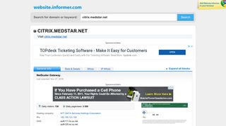 citrix.medstar.net at WI. NetScaler Gateway - Website Informer
