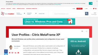 User Profiles - Citrix MetaFrame XP - BrianMadden.com