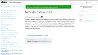 NetScaler Gateway 12.0 - Citrix Docs