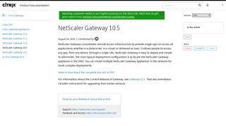 NetScaler Gateway 10.5 - Citrix Docs