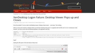 XenDesktop Logon Failure: Desktop Viewer Pops up and Closes ...