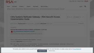 Citrix Systems NetScaler Gateway - RSA SecurID ... | RSA Link