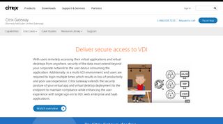 Secure and remote access to VDI applications - Citrix