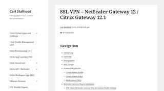 SSL VPN – NetScaler Gateway 12 / Citrix Gateway 12.1 – Carl Stalhood