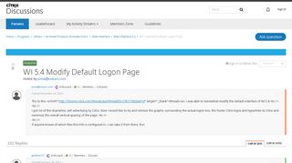 WI 5.4 Modify Default Logon Page - Web Interface 5.x - Discussions ...