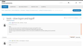 tools - slow logon and logoff - XenApp 6.5 for Windows Server 2008 ...