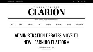 Administration debates move to new learning platform - Citrus College ...